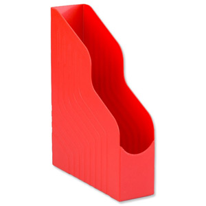 Avery Original Magazine Rack File Jumbo High-impact Polystyrene A4 Plus Red Ref 444RED [Pack 6]