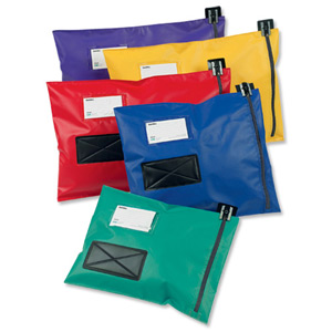 Versapak Mailing Pouch Durable PVC-coated Nylon 355x470mm Green Ref CVF3_GRS