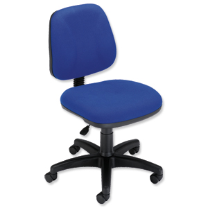Trexus Intro Operators Chair Fixed Medium Back H390mm Seat W490xD450xH430-540mm Blue
