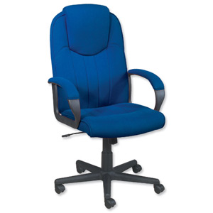 Trexus Intro Managers Armchair High Back 690mm Seat W520xD470xH440-540mm Blue