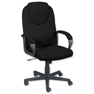 Trexus Intro Managers Armchair High Back 690mm Seat W520xD470xH440-540mm Charcoal