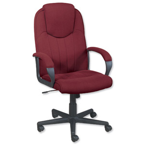 Trexus Intro Managers Armchair High Back 690mm Seat W520xD470xH440-540mm Burgundy