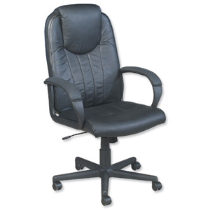 Trexus Intro Managers Armchair High Back 690mm Seat W520xD470xH440-540mm Leather