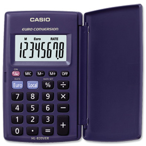 Casio Calculator Battery Large LCD Multiple Function W62.5xD104xH10mm Ref HL82OVER