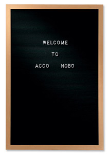 Nobo Welcome Information Letter Board with Characters Beech Frame W450xH600mm Black Ref 1901933