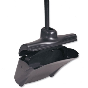 Rubbermaid Lobby Pro Dust Pan with Lid Rear Wheels Pan W324xD286xH127mm Ref 2532-00-BLA