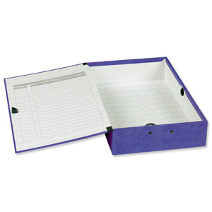 Concord Contrast Box File Laminated Paper-lock 75mm Spine Foolscap Purple Ref 13484 [Pack 5]