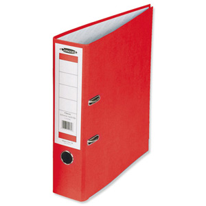 Concord Classic Lever Arch File Printed Lining Capacity 70mm A4 Red Ref C214041 [Pack 10]