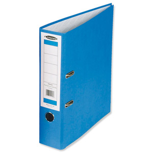 Concord Classic Lever Arch File Printed Lining Capacity 70mm Foolscap Blue Ref C216050 [Pack 10]