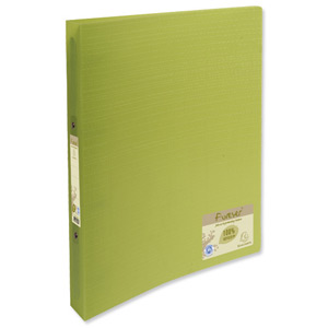 Exacompta Forever Ring Binder Polypropylene 2-Ring 30mm A4 Green Ref 542573E [Pack 10]