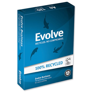 Evolve Business Paper Premium Recycled 120gsm Sheets Wrapped A4 White Ref 87277 [250 Sheets]