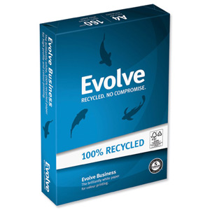 Evolve Business Paper Premium Recycled 160gsm Sheets Wrapped A4 White Ref 5256 [250 Sheets]