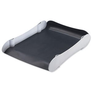 Avery Infinity Letter Tray Wave-design Back-tilted Base White and Grey Ref INF1WG