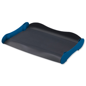 Avery Infinity Entry Tray Wave-design Back-tilted Base Wide Blue and Grey Ref INF2BG