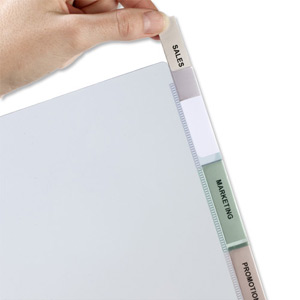 Avery IndexMaker Dividers Insertable Polypropylene with Tab-pocket 10-Part Assorted Ref 05613501