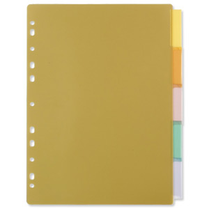 Avery IndexMaker Dividers Insertable Polypropylene with Tab-pocket 5-Part Assorted Ref 05610501