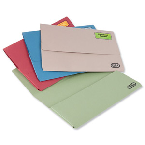 Elba Fusion Document Wallet Recycled Manilla Heavyweight 380gsm Foolscap Green Ref A21164 [Pack 25]