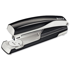 Leitz 5504 Full Strip Stapler Ergonomic Top-loading 95mm 26/6 24/6 Capacity 40 Sheets Black Ref 55040095