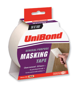 Unibond Masking Tape Crepe Paper 30 Hours No Deposit 25mmx50m Ref 1400398