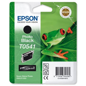 Epson T0541 Inkjet Cartridge Frog Page Life 400pp Photo Black Ref C13T05414010 Ident: 803M
