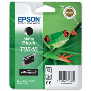 Epson T0548 Inkjet Cartridge Frog Page Life 400pp Matte Black Ref C13T05484010 Ident: 803M