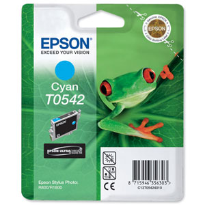 Epson T0542 Inkjet Cartridge Frog Page Life 400pp Cyan Ref C13T05424010 Ident: 803M
