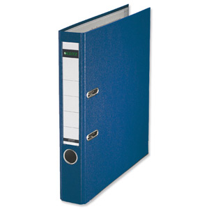 Leitz Mini Lever Arch File Plastic 52mm Spine A4 Blue Ref 10151035 [Pack 10]