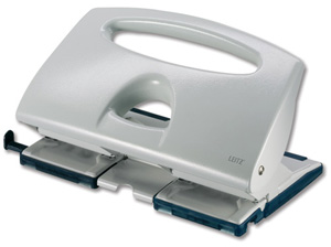 Leitz 5132 Punch 4-Hole Extra Strong with Pressed Steel Top Capacity 40x 80gsm Grey Ref 5132-00-85