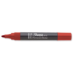 Sharpie M15 Permanent Marker Bullet Tip 1.8mm Line Red Ref S0192605 [Pack 12]