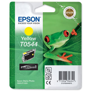 Epson T0544 Inkjet Cartridge Frog Page Life 400pp Yellow Ref C13T05444010