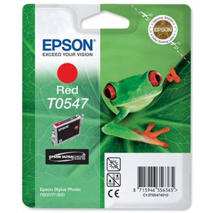Epson T0547 Inkjet Cartridge Frog Page Life 400pp Red Ref C13T05474010 Ident: 803M