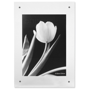 Acrylic Wall Picture Frame Magnet Closure with Fixings A4 Clear