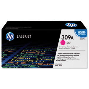 Hewlett Packard [HP] No. 309A Laser Toner Cartridge Page Life 4000pp Magenta Ref Q2673A Ident: 817B