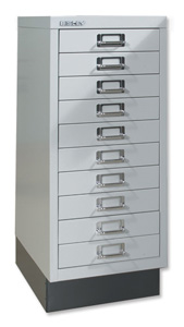 Bisley Multidrawer Cabinet Non-locking 10-Drawer each H51mm W279xD408xH670mm Goose Grey Ref 29/10