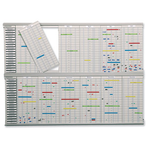 Franken Modular Copy Planner with 8 Removable A4 Panels and Accessories Kit W620xH880mm Ref SJPM1838