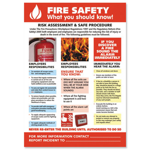 Stewart Superior Fire Safety Laminated Guidance Poster W420xH595mm Ref HS105