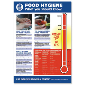 Stewart Superior Food Hygiene Laminated Guidance Poster W420xH595mm Ref HS107