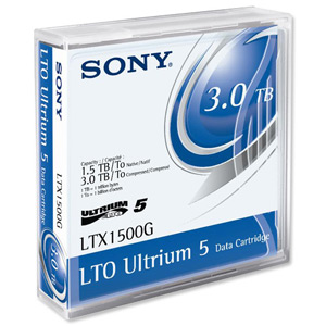 Sony LT0 Ultrium 5 Data Tape Cartridge 1500-3000GB 846m Ref LTX1500GN
