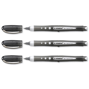 Stabilo Worker Colorful Rollerball Pen Medium 0.8mm Tip 0.5mm Line Black Ref 2019-46 [Pack 10]
