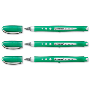 Stabilo Worker Colorful Rollerball Pen Medium 0.8mm Tip 0.5mm Line Green Ref 2019-36 [Pack 10]