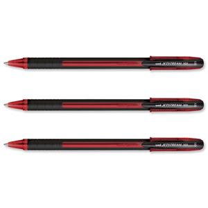 Uni Jetstream SX-101 Ballpoint Pen Super Ink Quick Drying 1.0mm Tip Red [Pack 12] Ref 9008052