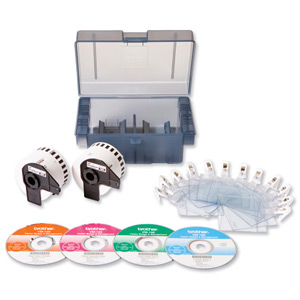 Brother BRO VM-100VP Badge Management Software 4 CDs 2x 54mm Paper Tapes 12 Holders Ref VM-100VP