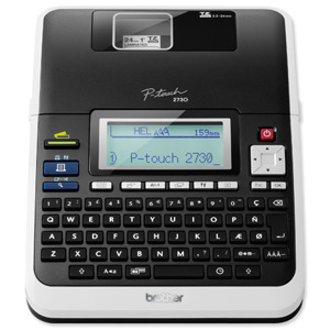Brother P-Touch 2730 Labelmaker PC-Connectable 8 Fonts 6 Sizes for Labels 3.5/6/9/12/18/24mm Ref PT-2730