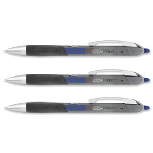 Bic 537RT Gel Rollerball Pen Retractable 0.7mm Tip 0.5mm Line Blue Ref 891385 [Pack 12]