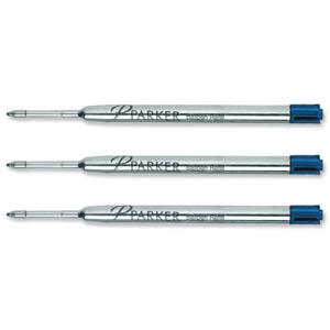 Parker Refill for Ball Pen Medium Blue Ref S0881530 [Pack 24]