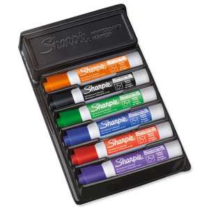 Sharpie Whiteboard Marker Organiser Set Drywipe with Eraser Chisel Tip 2mm Line Assorted Ref S0902061