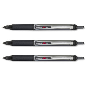 Pilot V5 RT Rollerball Line Retractable Hi-Techpoint 0.5mm Tip 0.3mm Line Black Ref 105101201 [Pack 12]