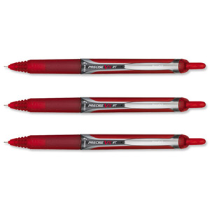 Pilot V5 RT Rollerball Line Retractable Hi-Techpoint 0.5mm Tip 0.3mm Line Red Ref 105101202 [Pack 12]