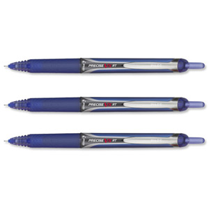 Pilot V5 RT Rollerball Line Retractable Hi-Techpoint 0.5mm Tip 0.3mm Line Blue Ref 105101203 [Pack 12]