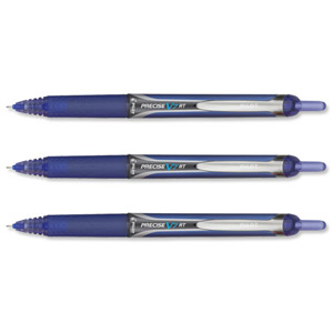 Pilot V5 RT Rollerball Line Retractable Hi-Techpoint 0.7mm Tip 0.4mm Line Blue Ref 106101203 [Pack 12]